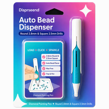 💥【50% OFF】🔥 Automatische Diamantschilder Dispenserpen | Laadt 25+ Kralen Tegelijk | Compatibel met 2,8mm Rond & 2,5mm Vierkant | Geen Wax Nodig | Ergonomisch, Anti-vermoeidheid | Incl. Siliconenbakje + Handleiding | Must-Have voor Diamond Painters 🎨