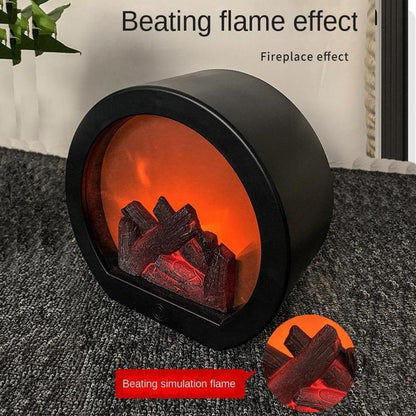 Vlamloze LED-haardlamp, decoratieve lantaarn