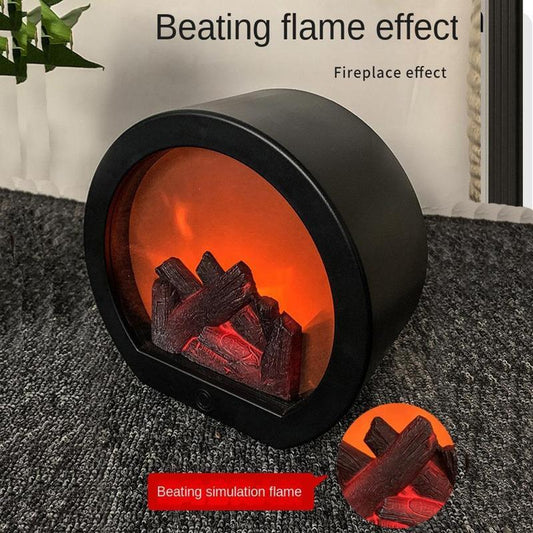 Vlamloze LED-haardlamp, decoratieve lantaarn