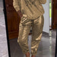 🎁2026 Nieuw binnen 50% KORTING💥🔥 Vrouwenset 2-delig met duivelsoogpatroon en lovertjes【Top + Broek】
