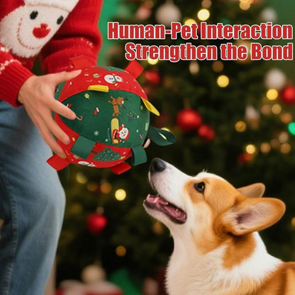 🎄 50% KORTING | Interactieve kerstbal voor honden – Speelgoed met belletje en oplaadbare batterij dat stuitert🎄🐶🐱