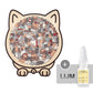 ⏳Tijdelijke aanbieding! 🧩Houten puzzel van 135 stukjes in gedempte tinten, met een kattenmotief.