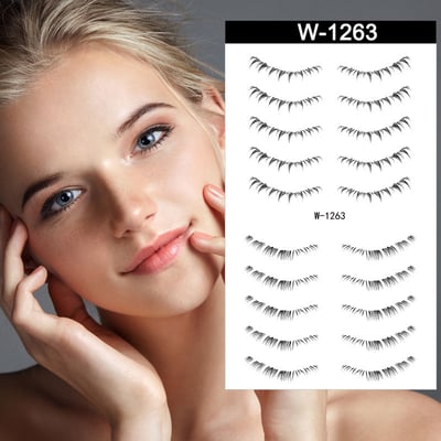 Lazy Waterproof 6D Imitation Ecological Eyeliner Eyelash Sticker