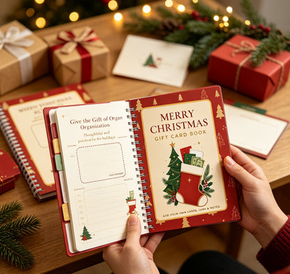 🎁🎄❄️Kerstcadeaubonboekje | Invulbaar kerstcadeaubonboekje, unieke kerstcadeaus voor tieners en jongvolwassenen, gepersonaliseerde geld- en briefhouder, leuk kerstverrassingscadeau