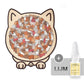 ⏳Tijdelijke aanbieding! 🧩Houten puzzel van 135 stukjes in gedempte tinten, met een kattenmotief.