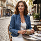 🧥 NU 57% KORTING! 🌸 Dames denimjas met ruches en open front – Lichtgewicht & vrouwelijk – Veelzijdig & chic 👗