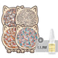 ⏳Tijdelijke aanbieding! 🧩Houten puzzel van 135 stukjes in gedempte tinten, met een kattenmotief.