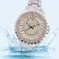 Luxe dameshorloge met diamanten inlegwerk