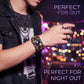 Glow-in-the-Dark-armband met 12 sterrenbeelden van leer voor mannen en vrouwen (6,9/8,1 inch