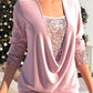 Damesshirt met lange mouwen en pailletten