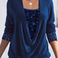 Damesshirt met lange mouwen en pailletten