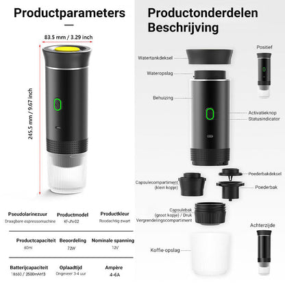 ⏳Beperkte tijd 50% korting!💥 op Oplaadbare Draagbare Capsule Koffiezetapparaat in de Voorverkoop❄️