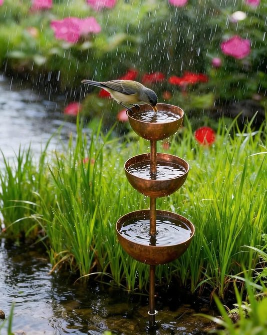 🐦 50% KORTING⚡ Rain Catcher - Plantensteun 🌧️ Metalen tuindecoratie