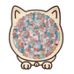 ⏳Tijdelijke aanbieding! 🧩Houten puzzel van 135 stukjes in gedempte tinten, met een kattenmotief.