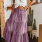 ⏳Tijdelijke aanbieding⏰Dames maxi-rok van denim met hoge taille en ruches in A-lijn model