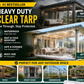 ❄️Summerfresh 50% OFF!🌧️Heavy-Duty 14 Mil Clear PVC Tarpaulin – Waterproof Outdoor Cover with Reinforced Eyelets