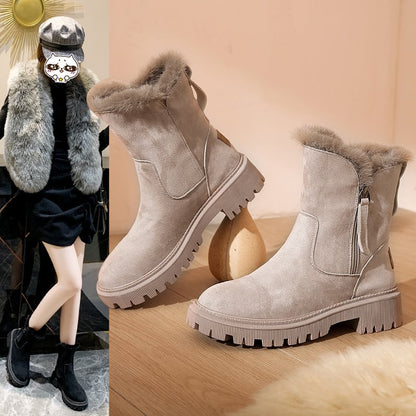 Dames winter fleece sneeuwlaarzen