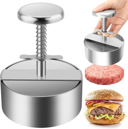 🥳2026 BESTSELLER🥾 Vleespers voor Burgers – 304 Voedselveilig Roestvrij Staal – Antiaanbak, Roestbestendig – Vaatwasserbestendig – Perfect voor Feestjes! 🛡️💨