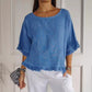 Zomer Loose Fit Katoenen Linnen Top