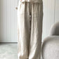 Dames Effen Spaghettibandjes Top en Lange Broek Set