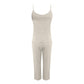 Dames Effen Spaghettibandjes Top en Lange Broek Set