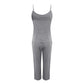 Dames Effen Spaghettibandjes Top en Lange Broek Set