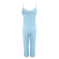 Dames Effen Spaghettibandjes Top en Lange Broek Set