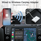 Bedrade naar draadloze Android & iPhone Carplay-adapter
