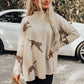 Casual top met lange mouwen in retro-stijl met tijger- en luipaardprint