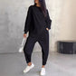 Dames Sweatshirts & Broeken Set met Lange Mouwen en Onregelmatige Hems