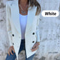 Modieuze effen gekleurde blazer met lange mouwen