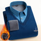 THERMISCHE FLEECE GEVOERDE DUBBELLAAGSE TRUI VOOR HEREN