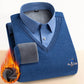 THERMISCHE FLEECE GEVOERDE DUBBELLAAGSE TRUI VOOR HEREN
