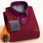 THERMISCHE FLEECE GEVOERDE DUBBELLAAGSE TRUI VOOR HEREN