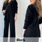 V-hals Casual Split Gebreide Tweedelige Set