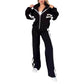 🌸Lente aanbieding🌸Gestreepte jas met rits & casual broek voor dames (2-delige set)