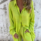 🔥2025 Vrouwen Fashion Street Casual Effen Shirt Lange Mouwen Set