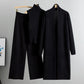 Herfst Mouwloos Vest ＆ Cardigan ＆ Broek 3-Delig Set