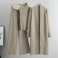 Herfst Mouwloos Vest ＆ Cardigan ＆ Broek 3-Delig Set