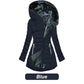Women's Slim Fit Padded Coat with Plush Lining