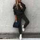 Sweatshirts met capuchon en broek 2-delige set voor dames