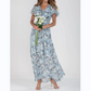 ☀️ Zomeractie – 50% KORTING! 💦Korte Mouw Lange Jurk met Bloemenprint
