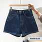 Denim shorts met hoge taille en losse pasvorm voor dames