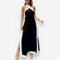 💕Beperkte uitverkoop 50% KORTING💕Dames rugloze halternek split maxi-jurk – Moeiteloze elegantie wacht op u!