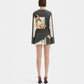 Dames mini-jurk met lange mouwen en modische print