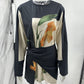 Dames mini-jurk met lange mouwen en modische print