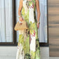 Weit geschnittener Damen-Jumpsuit mit trendigem Pflanzenprint