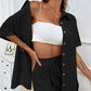 Dames Mode Set Van Effen Kleur Overhemd