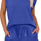 💕2025 Hot Sale 49% UIT🔥2025 Nieuwe Dames Cap Sleeve Crewneck Top & Drawstring Shorts 2-Delige Set