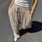 Casual verticale streepbroek met koord voor dames